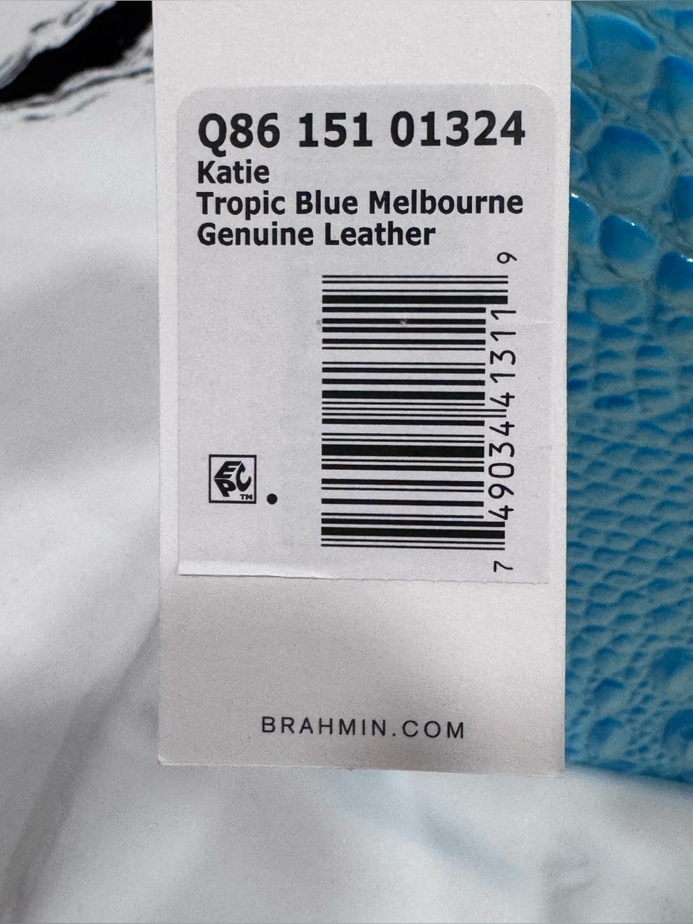 NWT ✅ Brahmin Katie Tropic Blue Crossbody Bag Gorgeous! - Picture 7 of 15